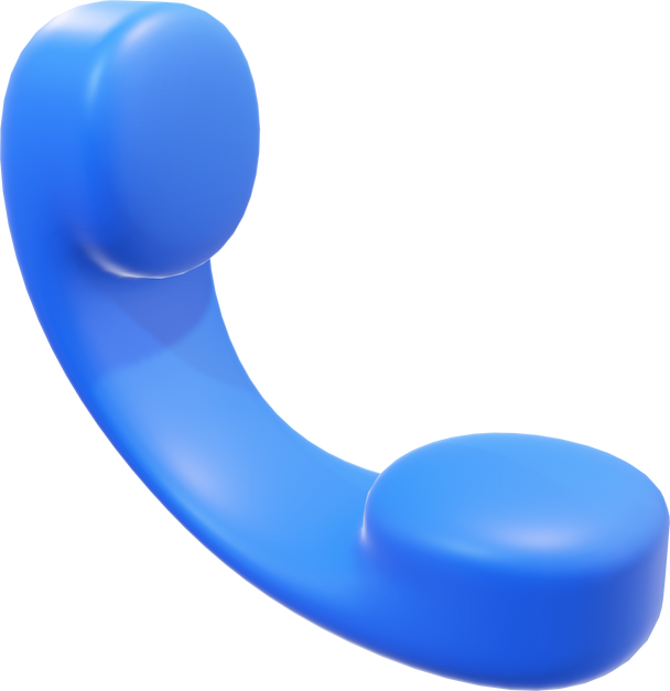 3D Call Icon Rendering Illustration