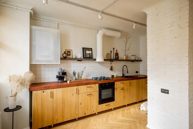 Stylish Kitchen Interior of a Modern Apartment